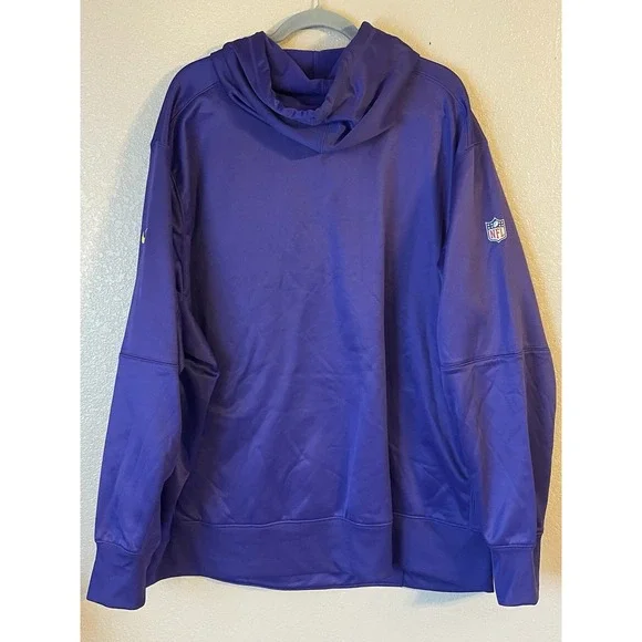Men's 3XL NWOT Minnesota Vikings Nike Sideline Performance Hoodie‎ Purple